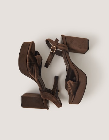 Monsoon Nola Twist Knot Platform Heels
