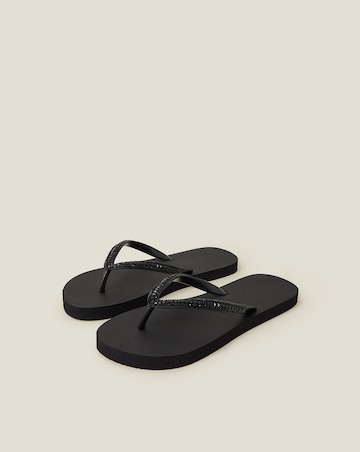 Accessorize Embellished Flip Flops