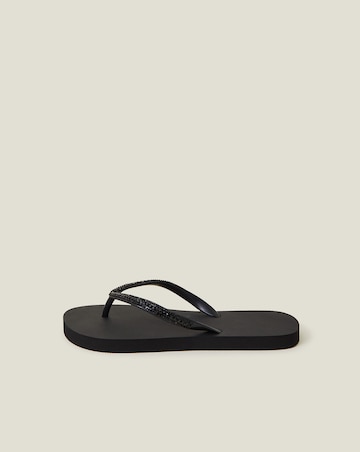 Accessorize Embellished Flip Flops