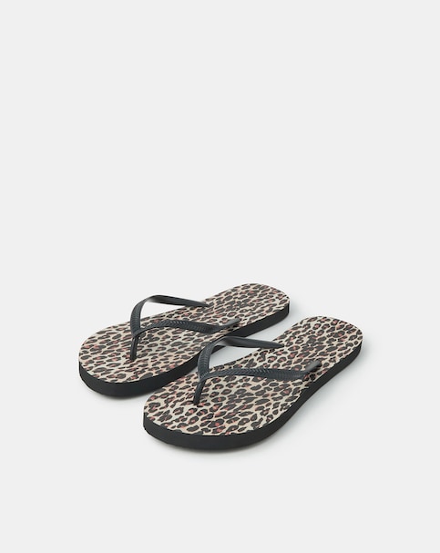 Accessorize Leopard Print Flip Flops