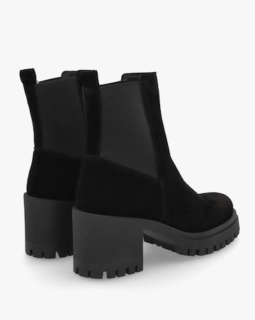 Daniel Luxor Black Suede Block Heel Chelsea Boots Standard Fit