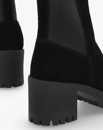 Daniel Luxor Black Suede Block Heel Chelsea Boots Standard Fit