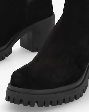 Daniel Luxor Black Suede Block Heel Chelsea Boots Standard Fit