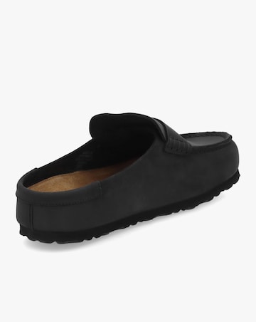 Birkenstock Naples Wrapped Black Leather Clogs Narrow Width