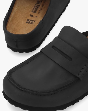 Birkenstock Naples Wrapped Black Leather Clogs Narrow Width