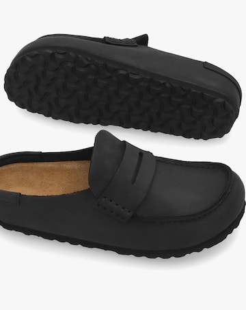 Birkenstock Naples Wrapped Black Leather Clogs Narrow Width