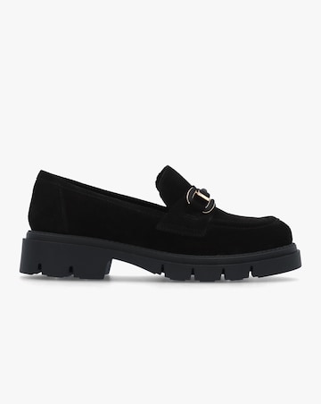 Daniel Laffle Black Suede Chunky Loafers Standard Fit