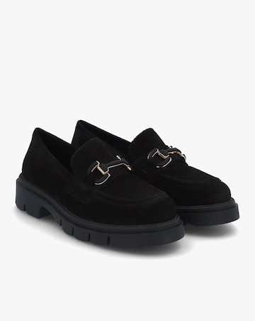 Daniel Laffle Black Suede Chunky Loafers Standard Fit