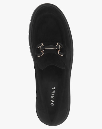 Daniel Laffle Black Suede Chunky Loafers Standard Fit