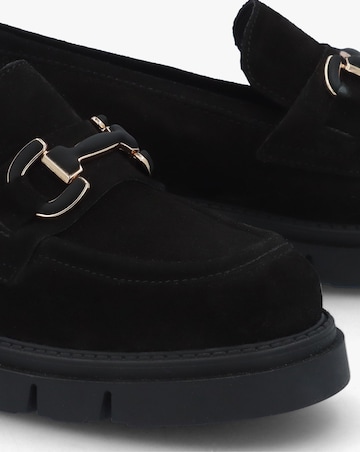 Daniel Laffle Black Suede Chunky Loafers Standard Fit