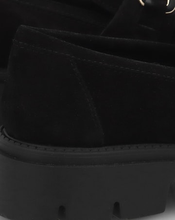 Daniel Laffle Black Suede Chunky Loafers Standard Fit