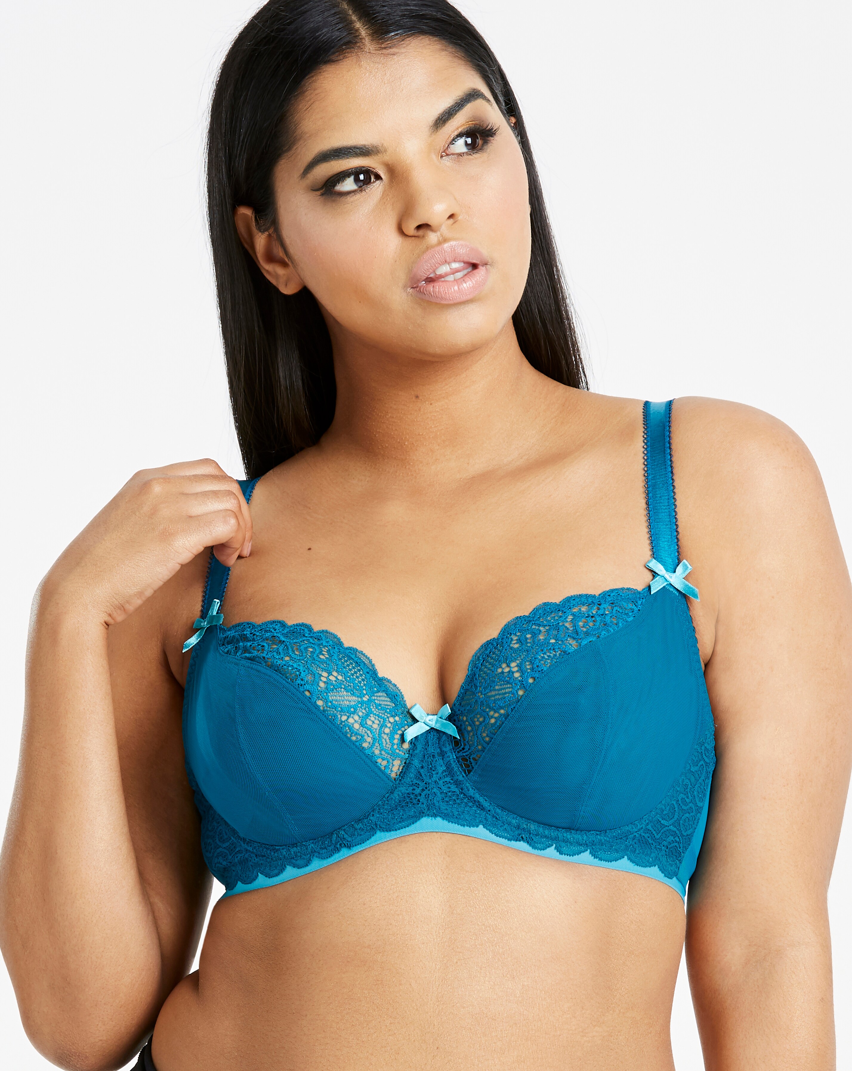 Curvy Kate Ellace Teal Wired Balcony Bra Simply Be