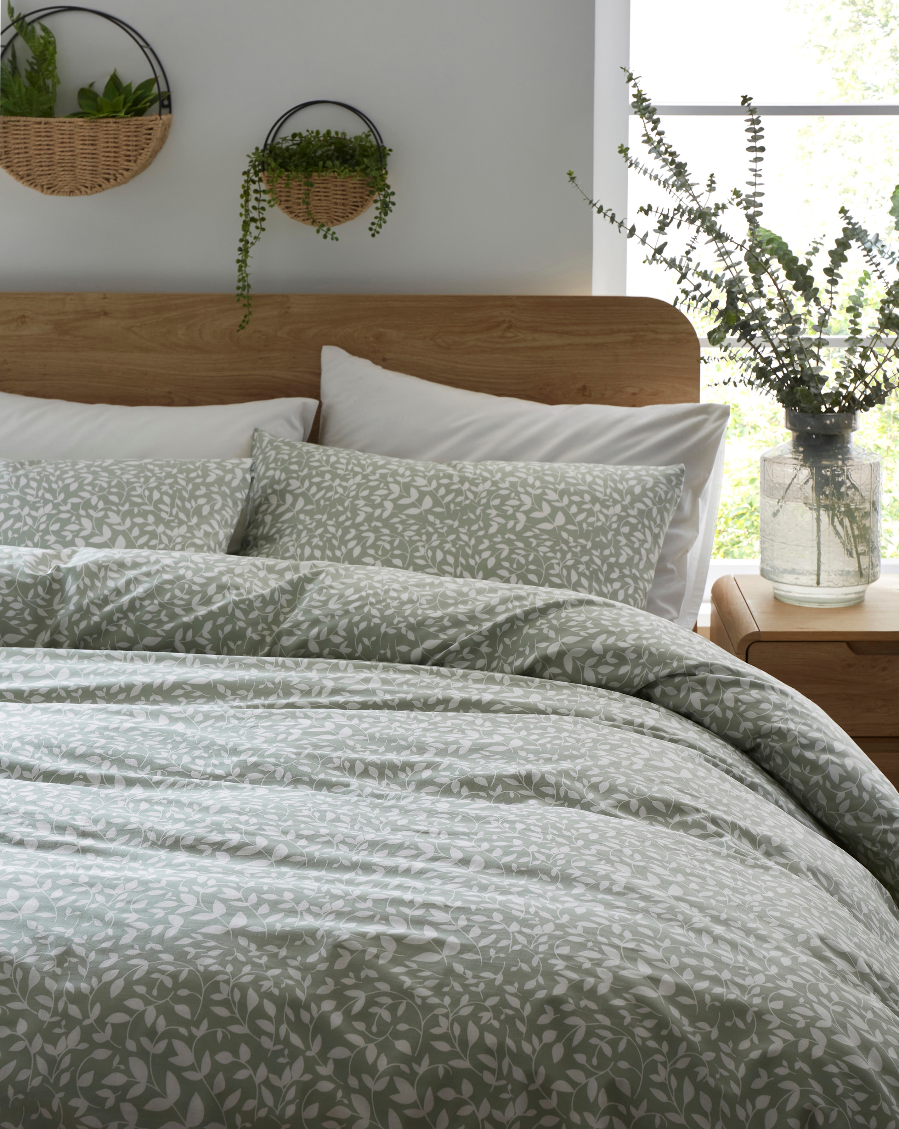 Tasha Pure Cotton Sage Duvet Cover Set 