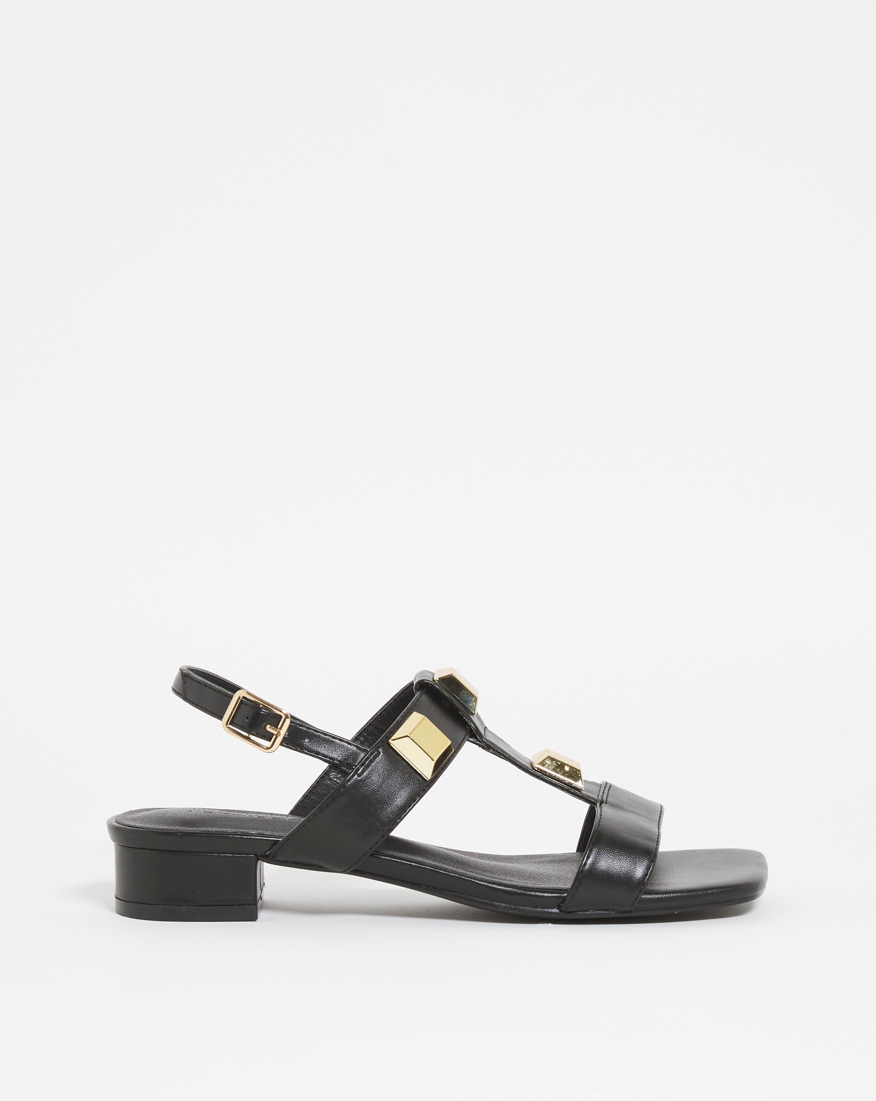 Stud Detail Low Heeled Sandal E Fit | Simply Be