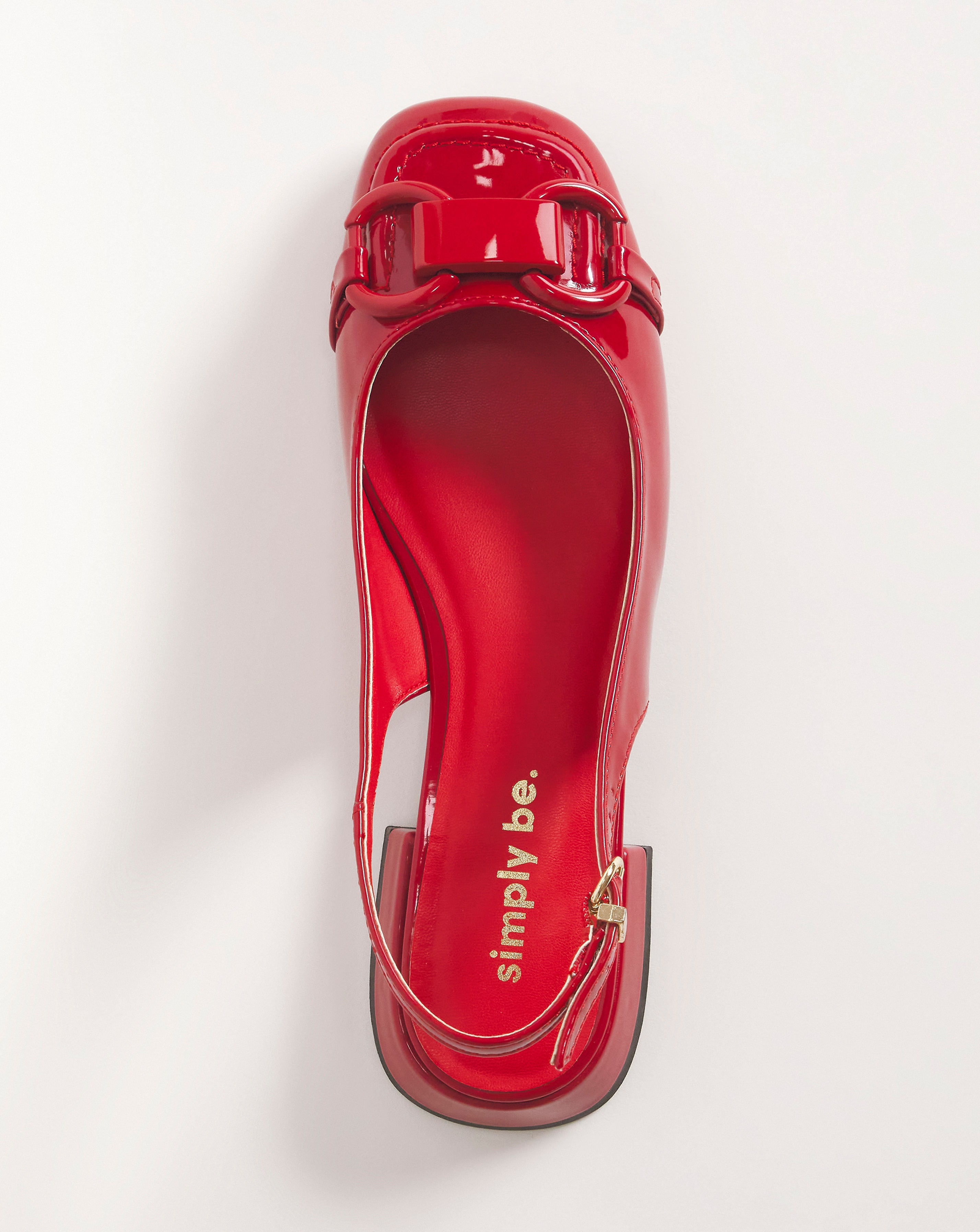 Everly Snaffle Trim Slingback Shoes Extra Wide EEE Fit