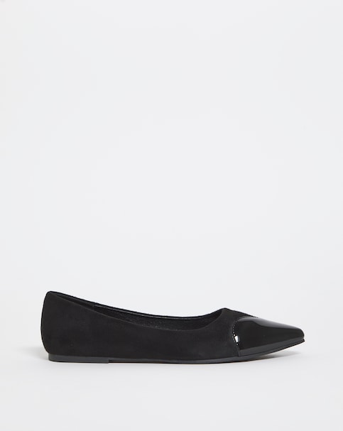Heart Toe Ballerina Shoes Wide Fit