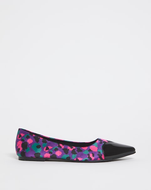 Heart Toe Ballerina Shoes Wide Fit