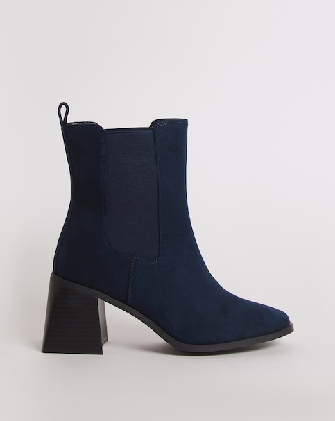 Chelsea Heeled Ankle Boots Ex Wide
