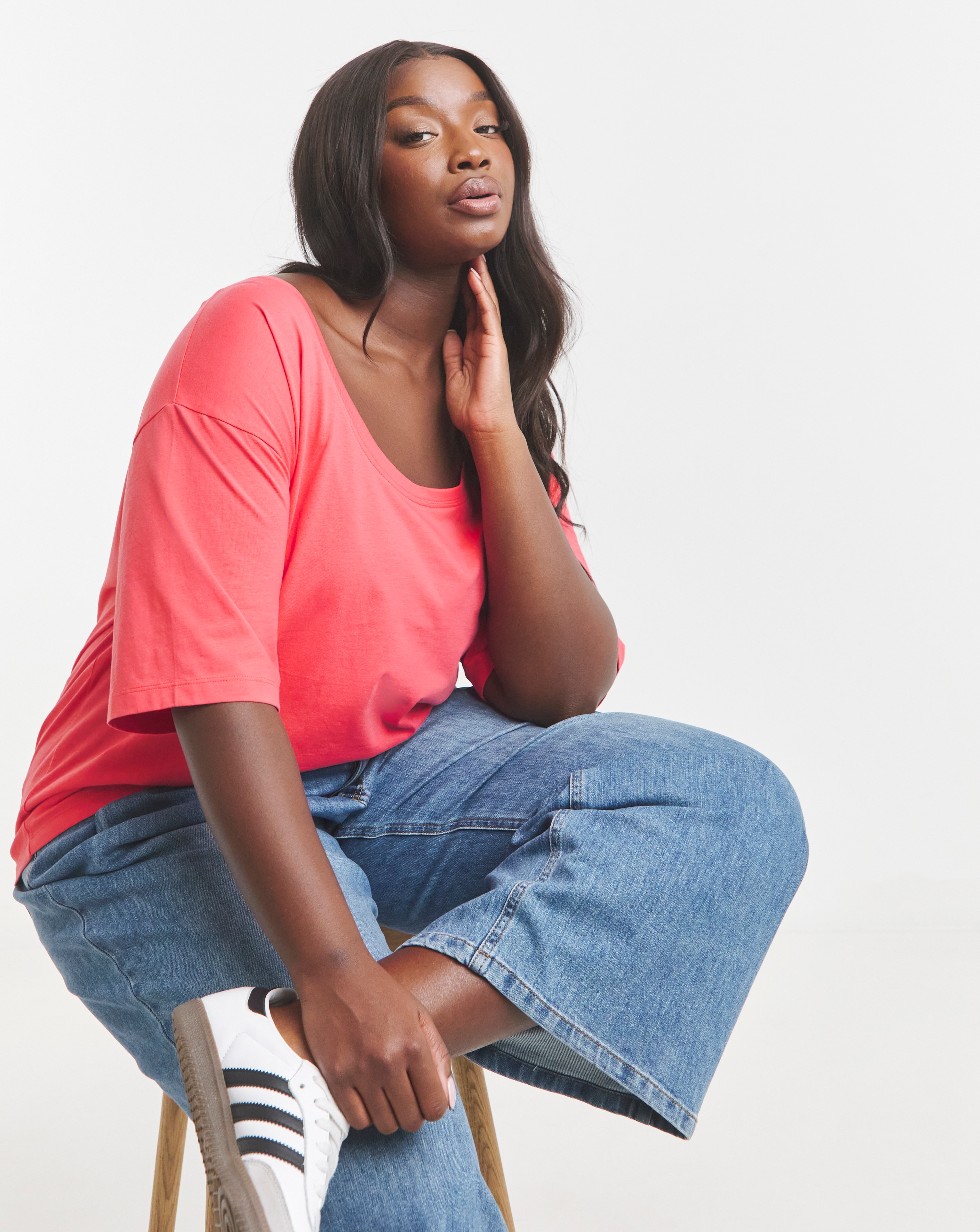 Simply Be Scoop Neck T-Shirt