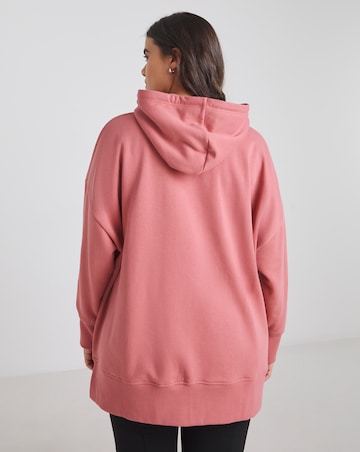 Pink Longline Hoodie