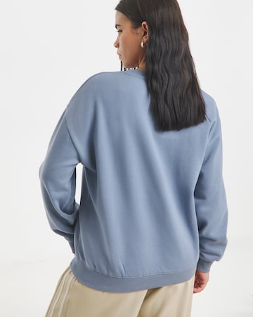 Simply Be Blue Venice Embroidered Graphic Sweatshirt