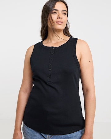 Simply Be Black Henley Vest