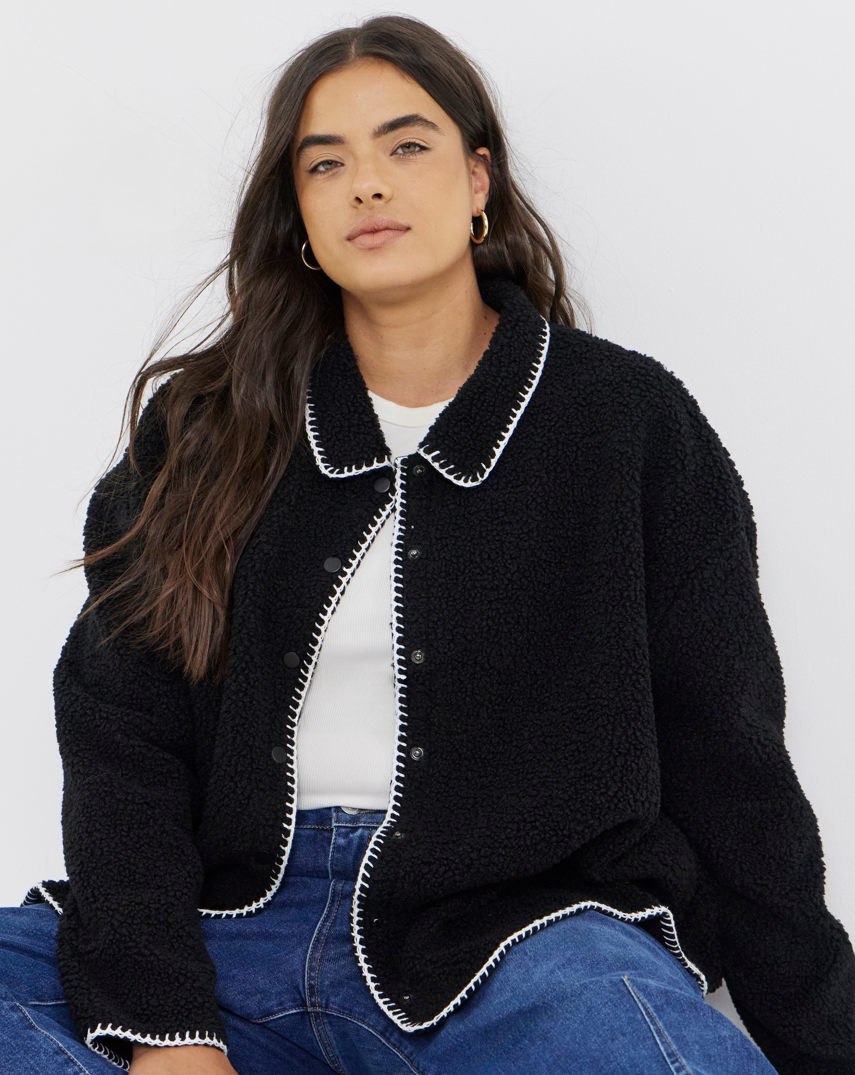 New In - Whipstitch Teddy Button Through