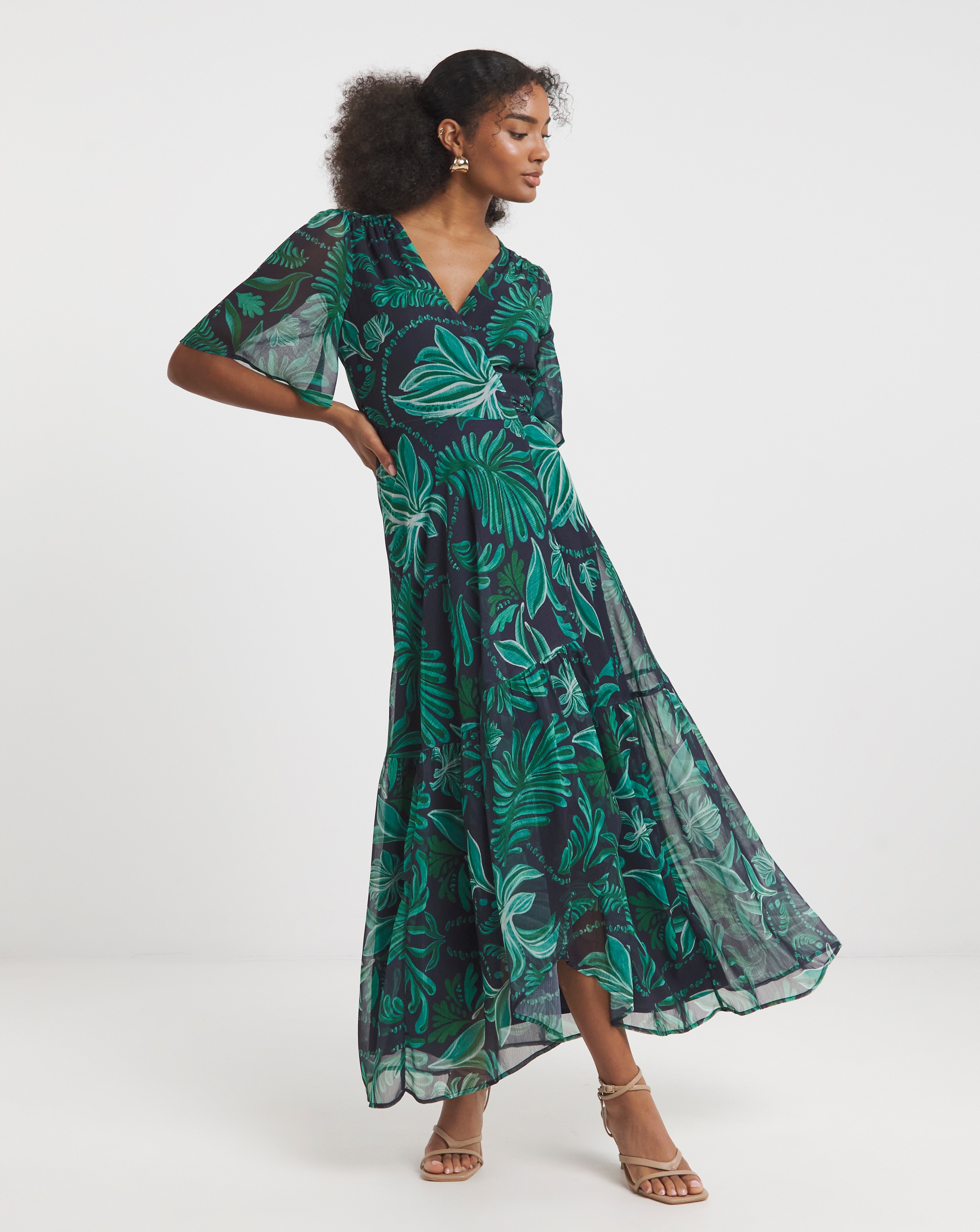 Hope & Ivy Magda Wrap Maxi Dress