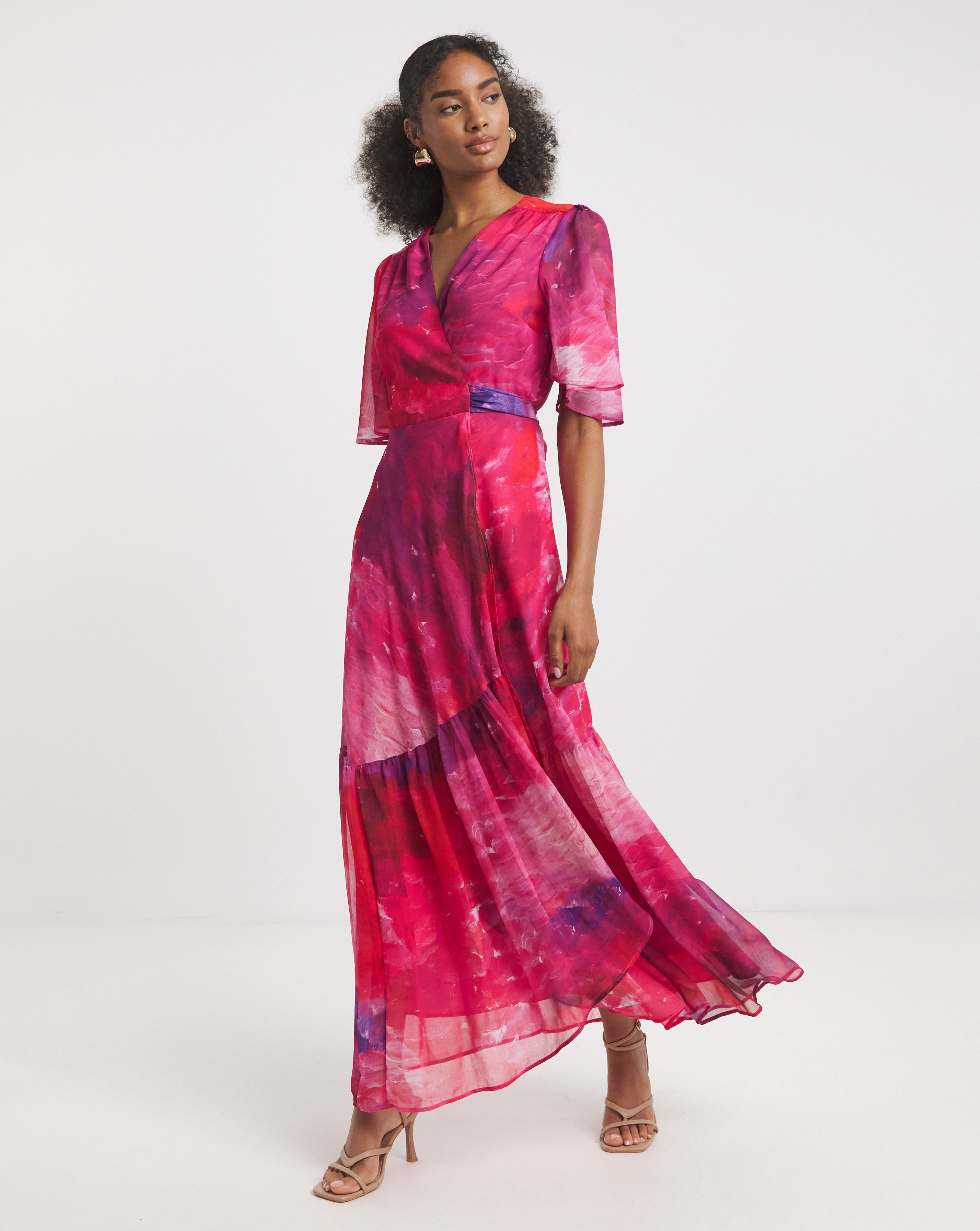 Hope & Ivy Hermione Wrap Maxi Dress