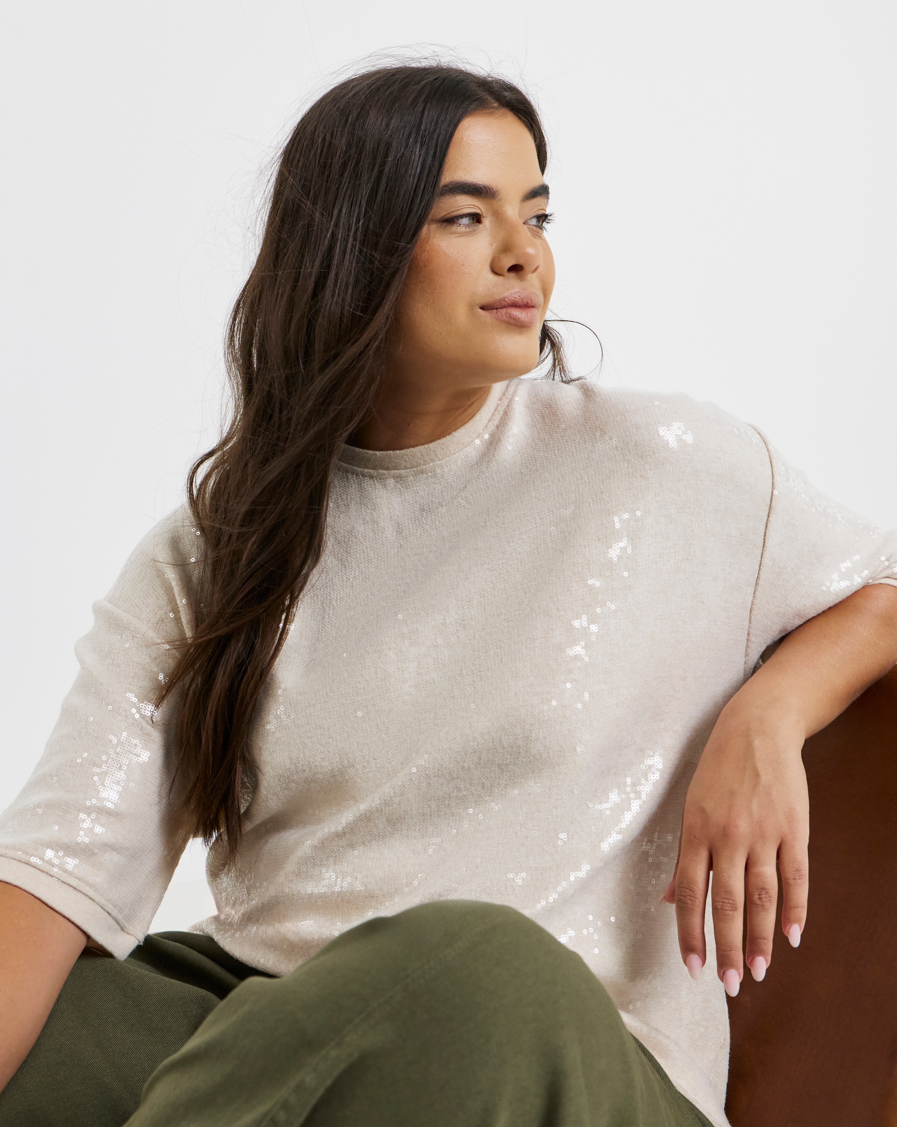 New In - Cut & Sew Sequin Top