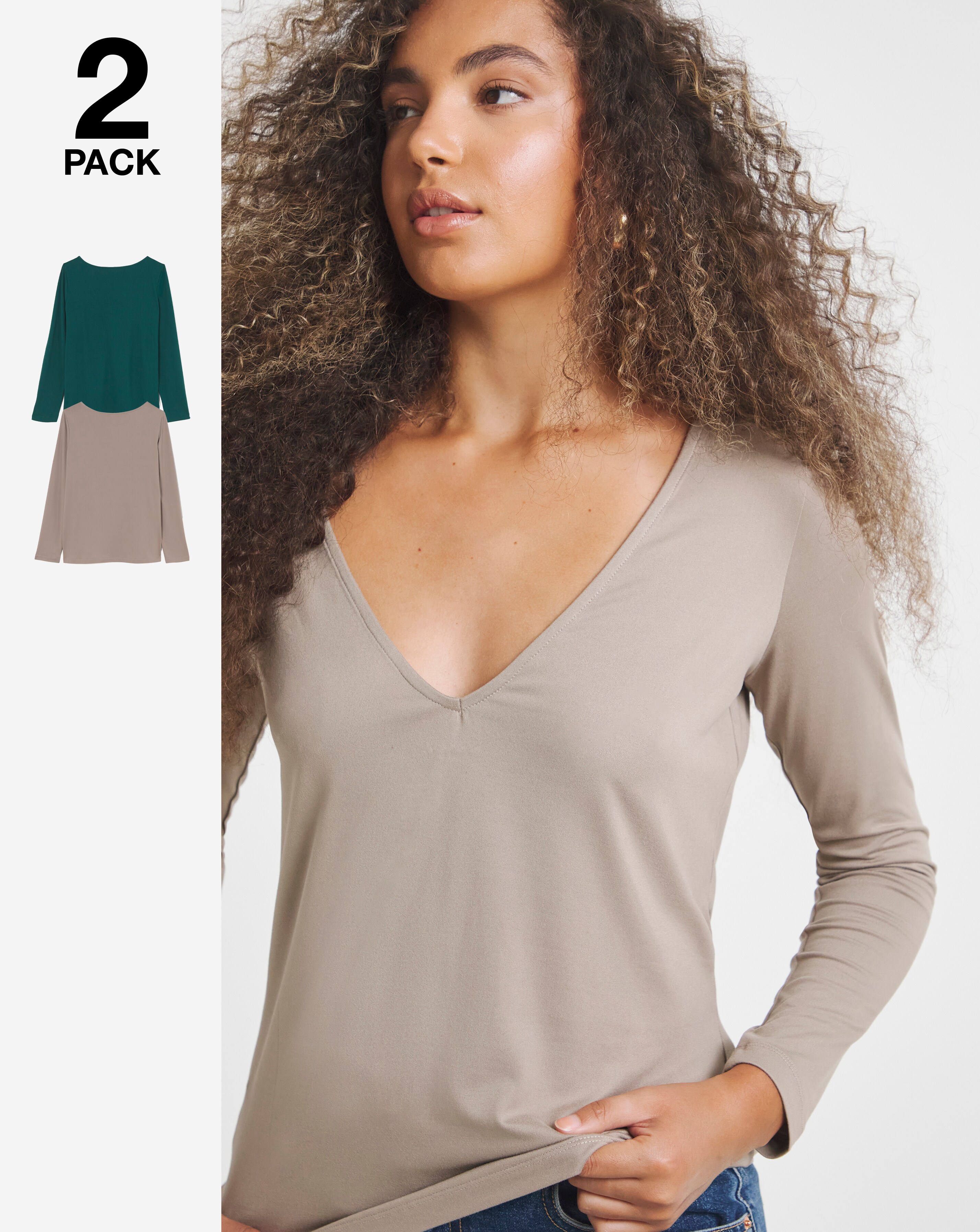 New In - 2 Pack V Back Tops