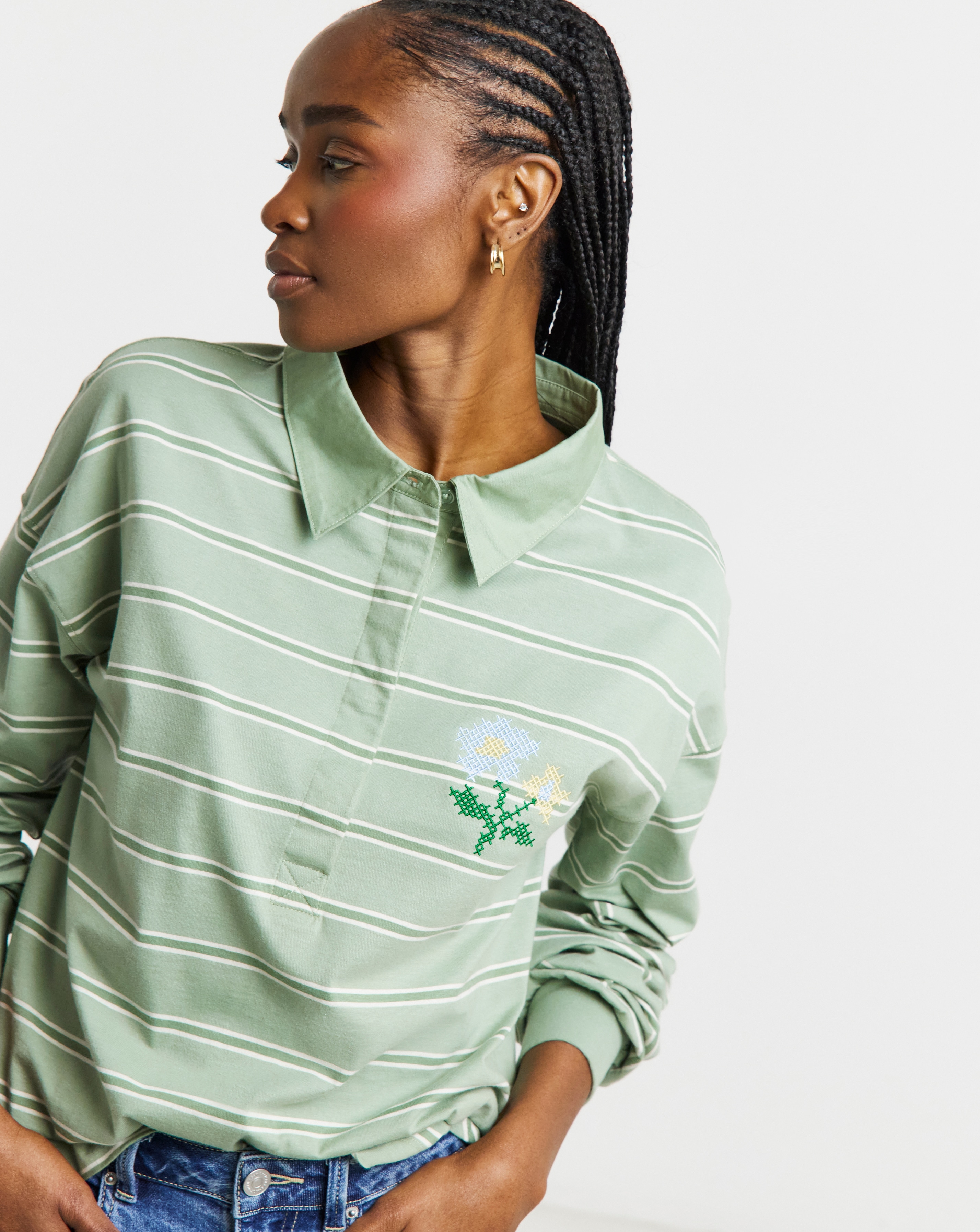 Simply Be Long Sleeve Polo Top