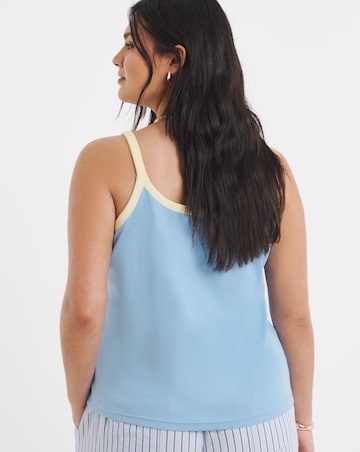 Soft Blue Embroidered Seahorse Vest