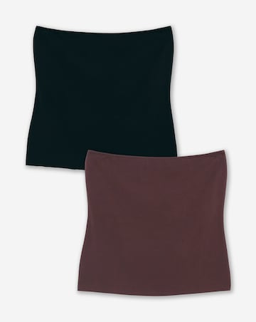 Black 2 Pack Bandeau Tops
