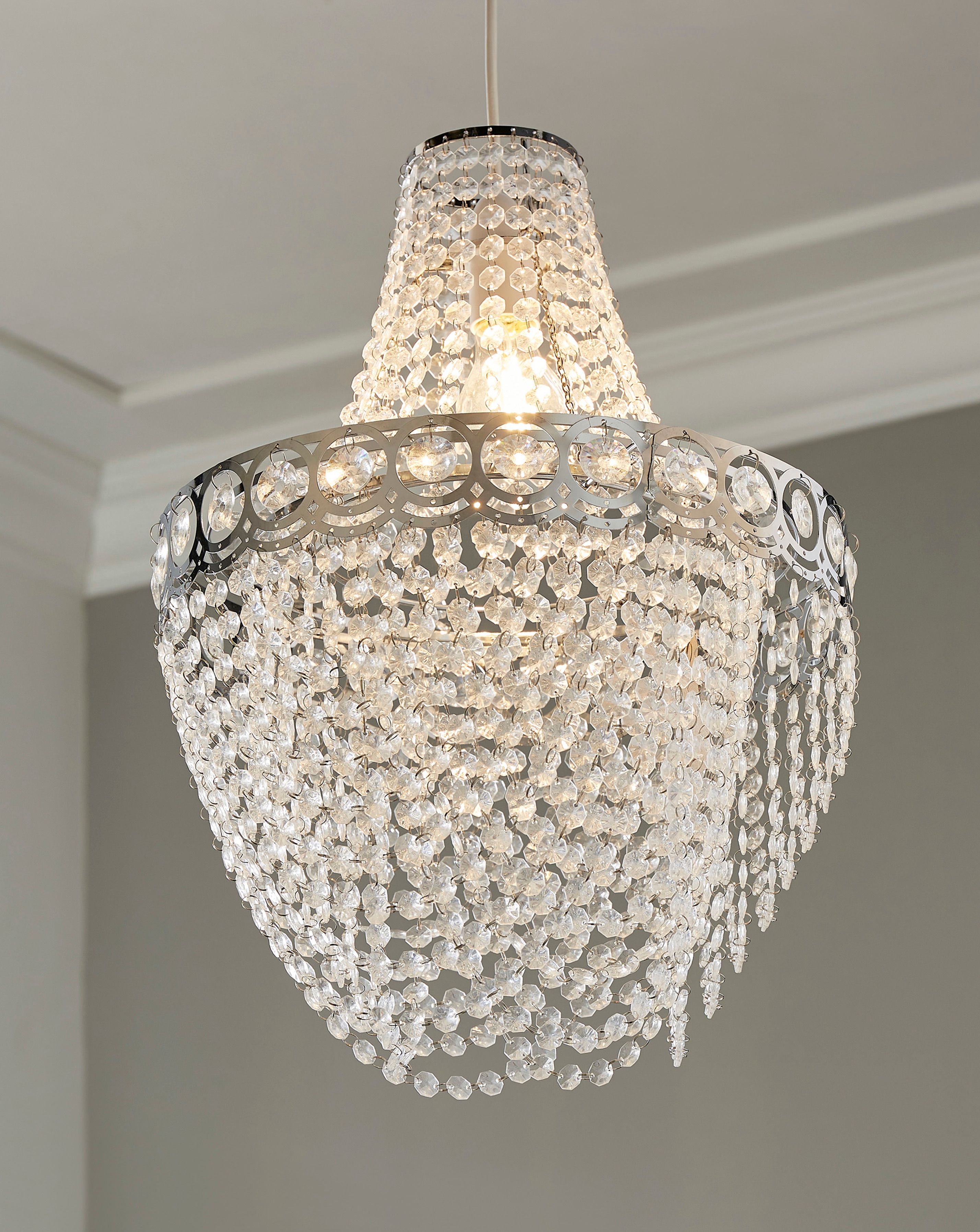 New In - Clear Easy Fit Chandelier Shade