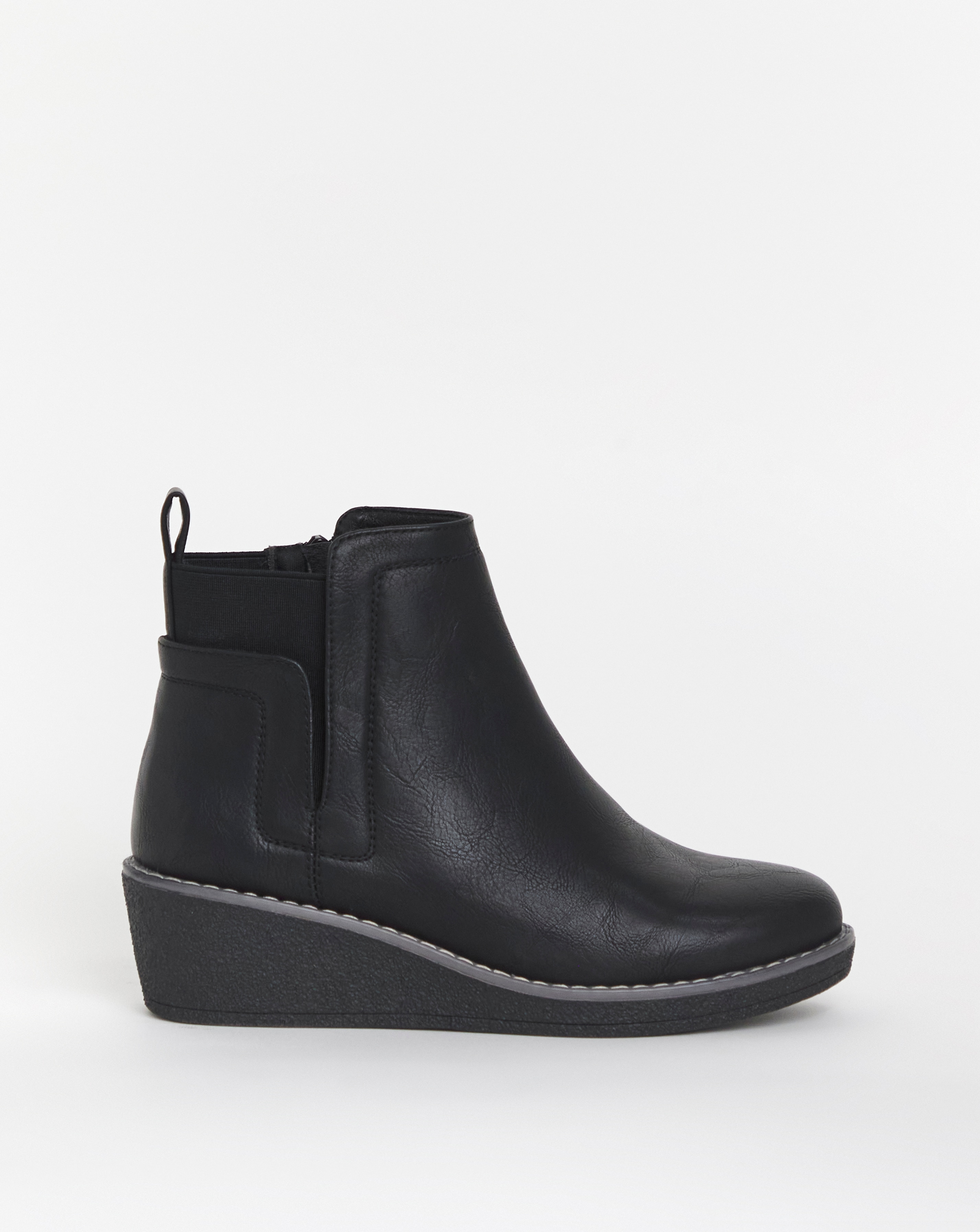 New In - Cushion Walk Wedged Ankle Boot E Fit