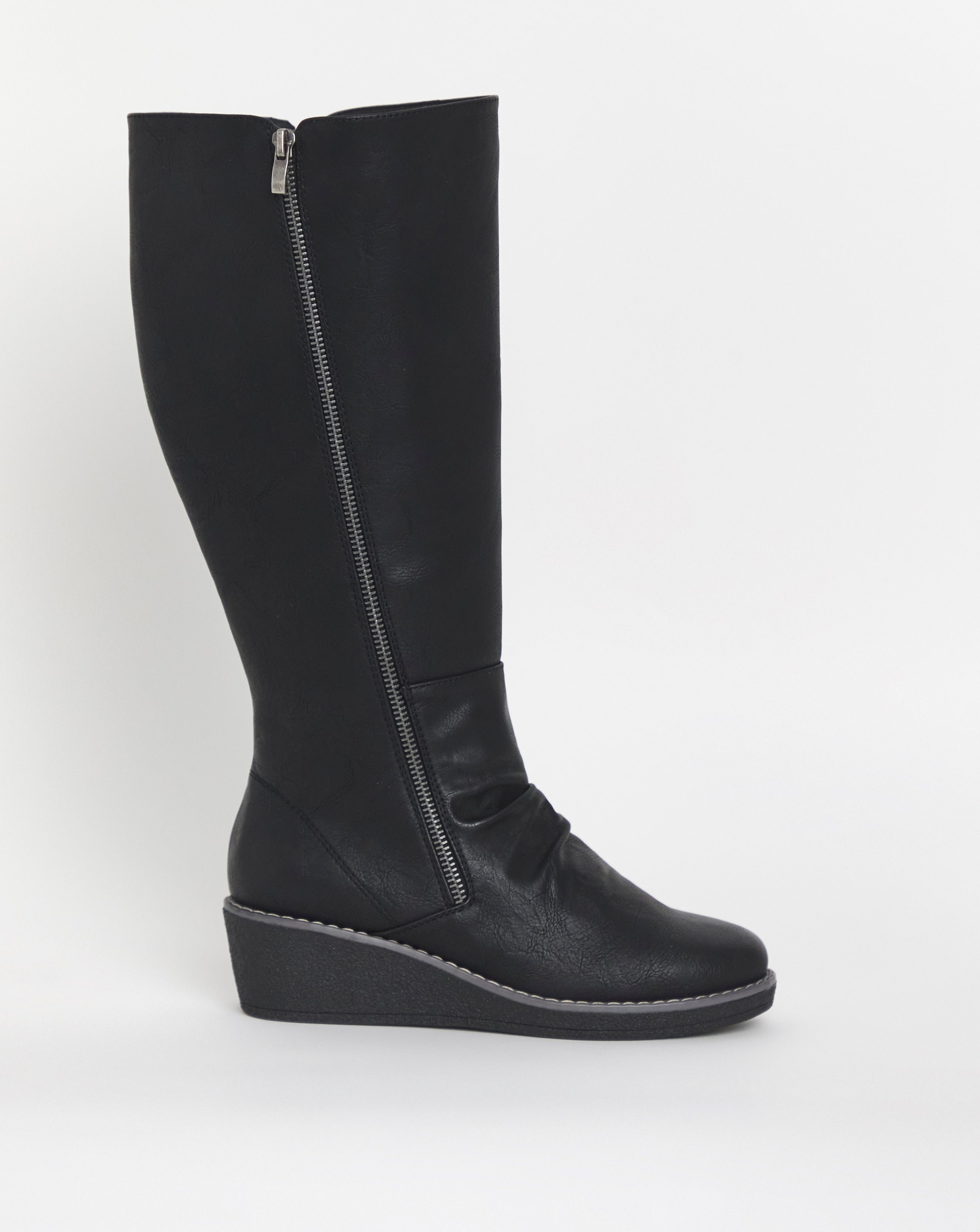 New In - Cushion Walk Wedged Knee High Boot E Fit