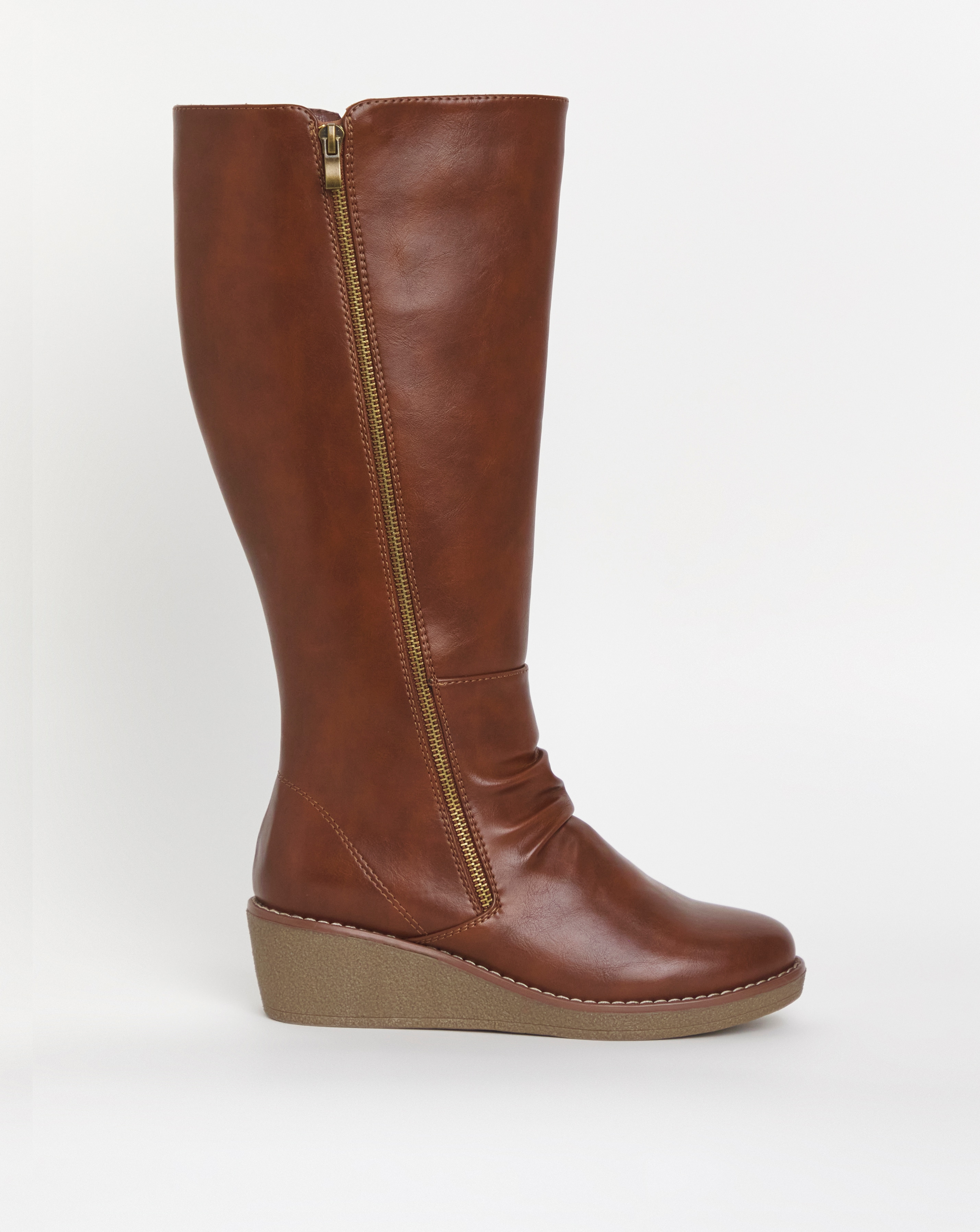 New In - Cushion Walk Wedged Knee High Boot E Fit