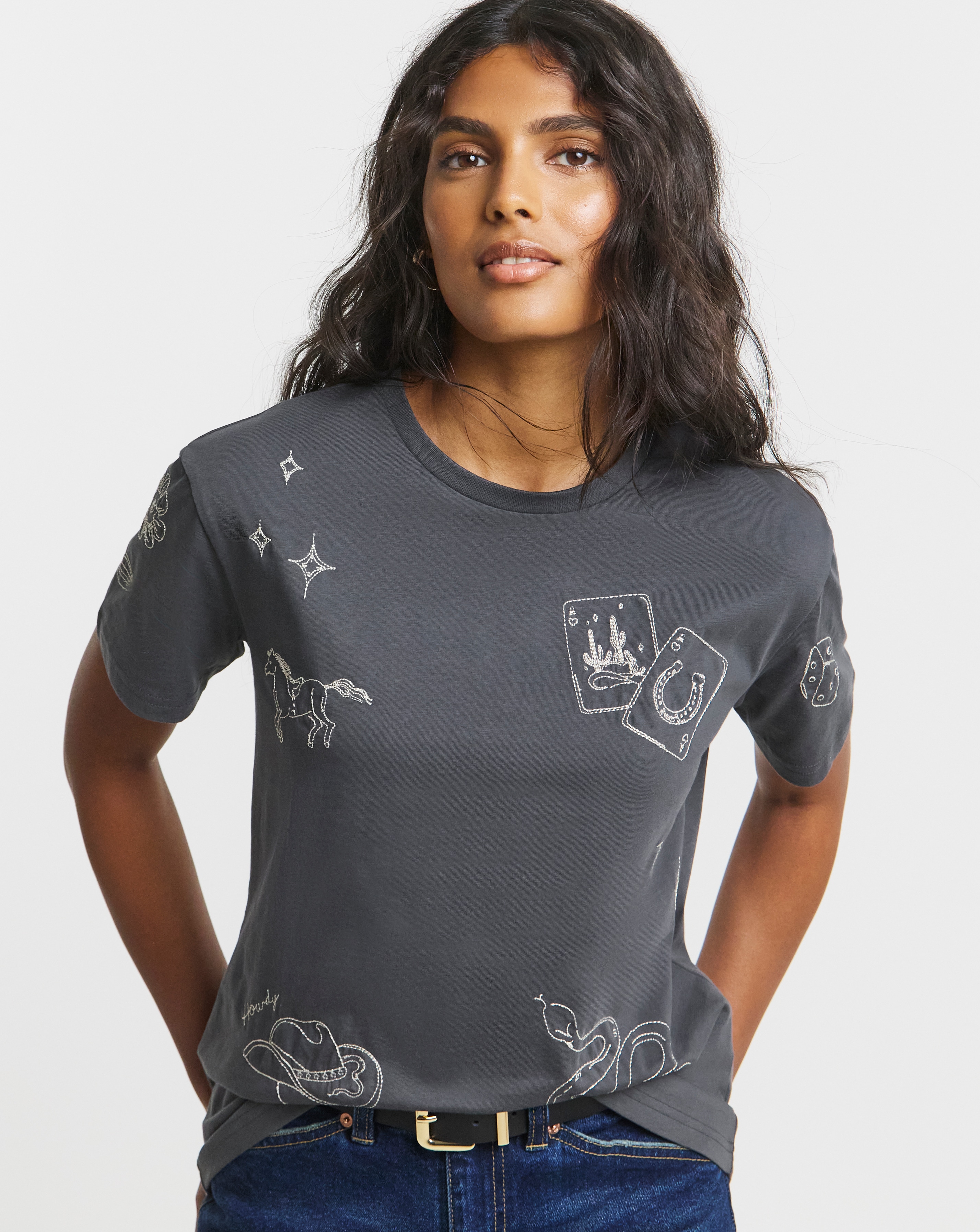 Western Embroidered T-Shirt