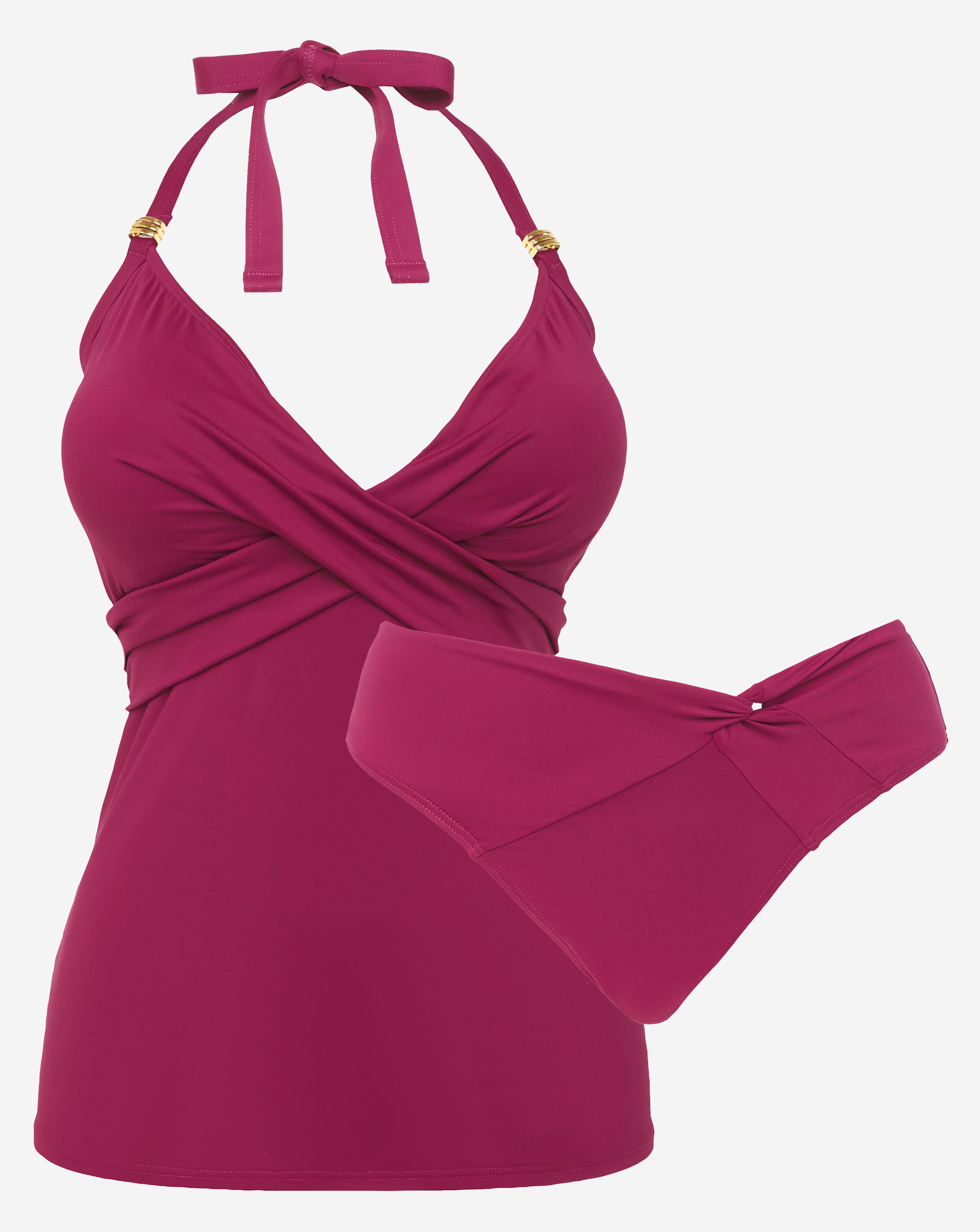 Magisculpt Twist Front Tankini Set