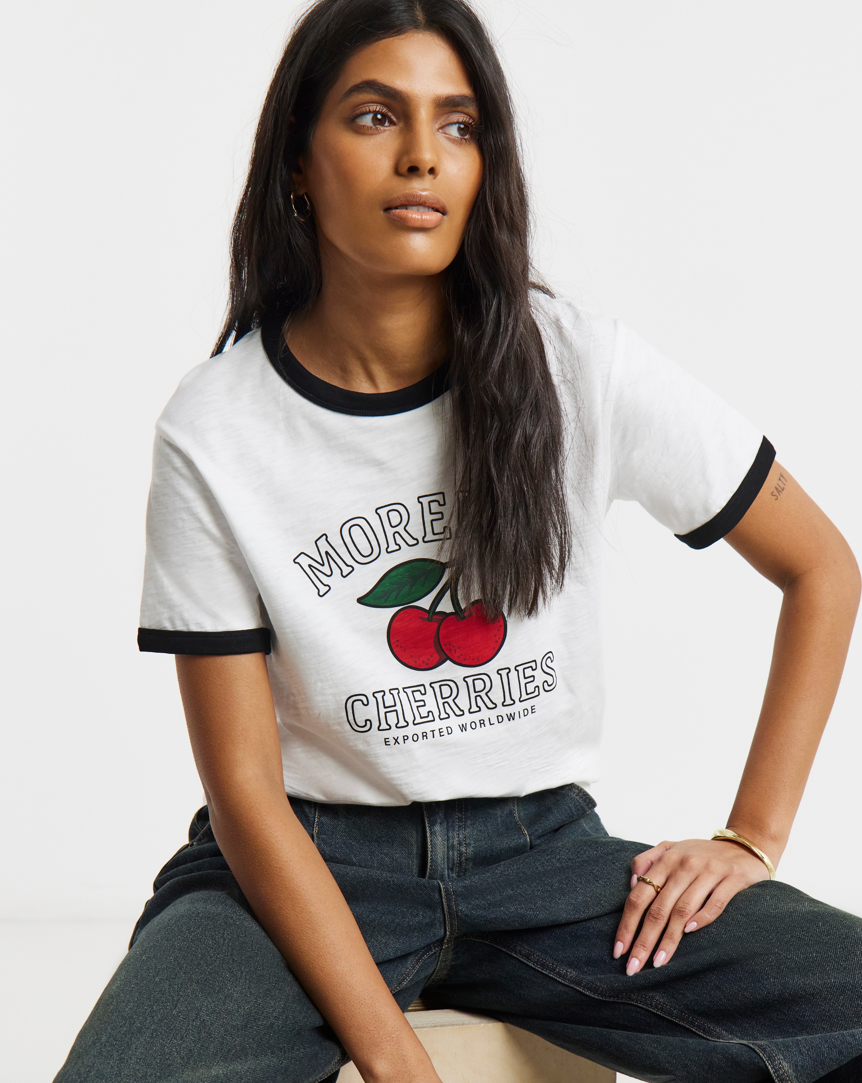 New In - Morello Cherries Ringer T-Shirt
