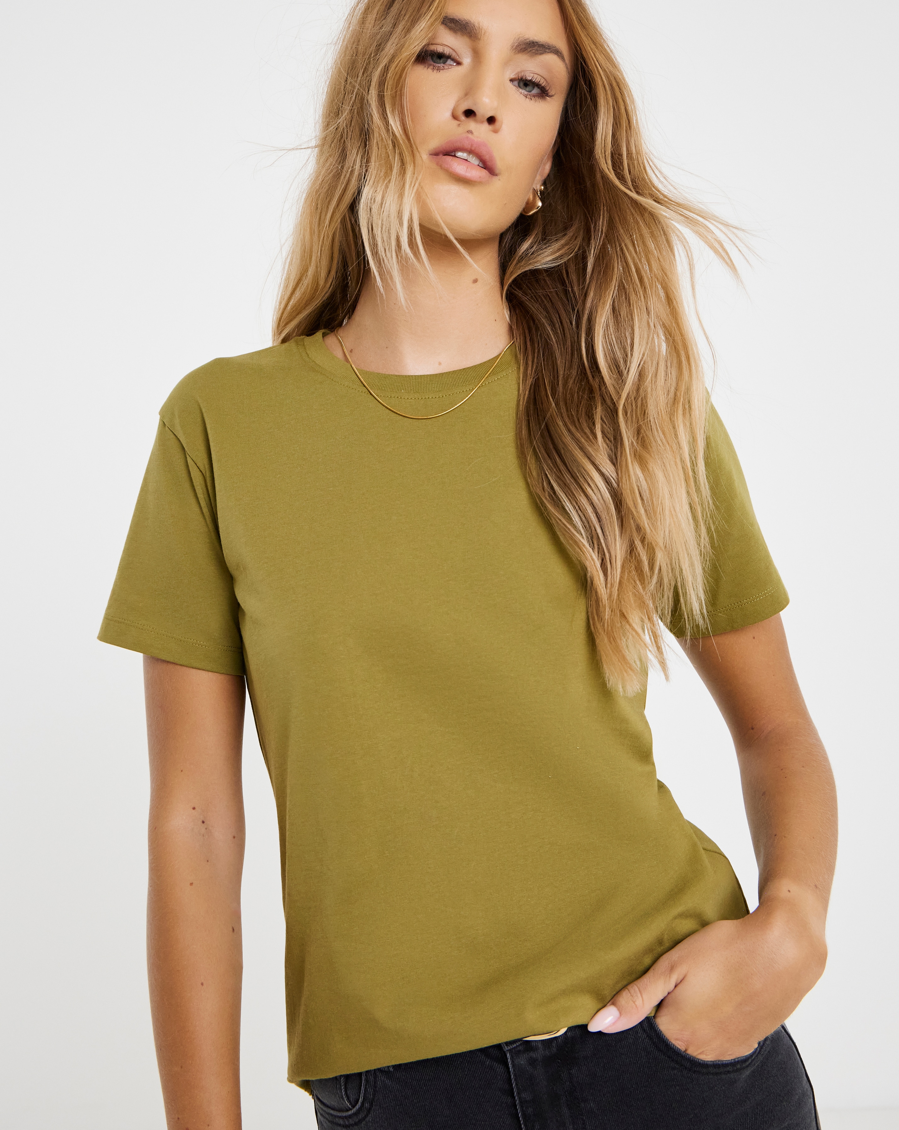 Slub Slim Fit Crew Neck T-Shirt