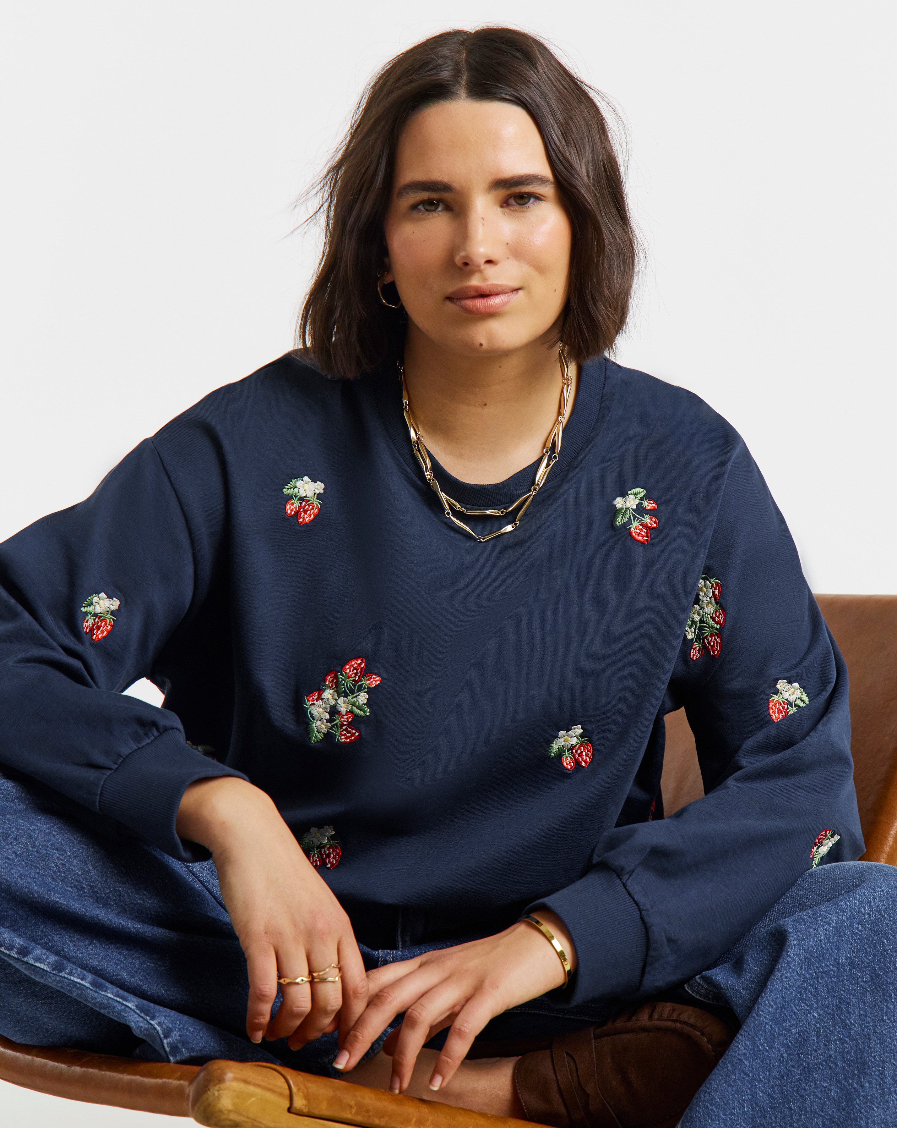 New In - Simply Be Hearts & Floral Sweatshirt