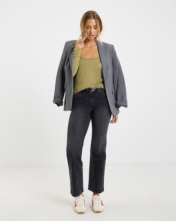 Navy & Khaki 2 Pack Scoop Neck Tops