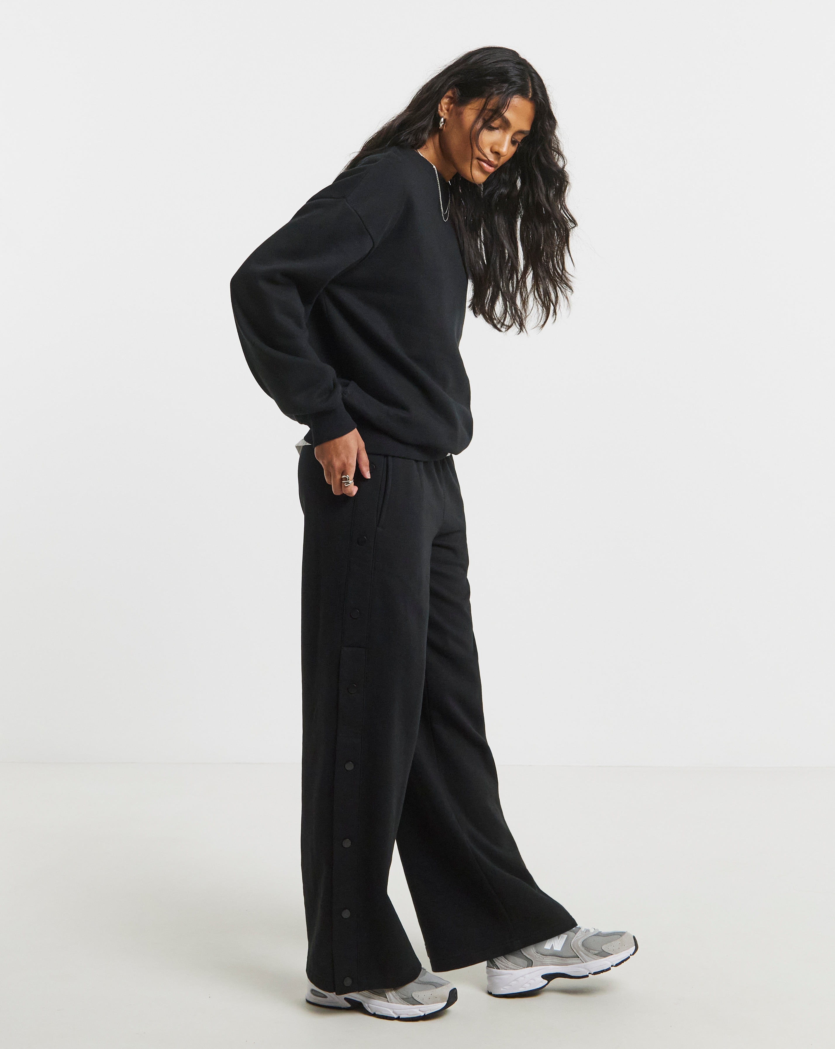 Half Popper Wide Leg Joggers