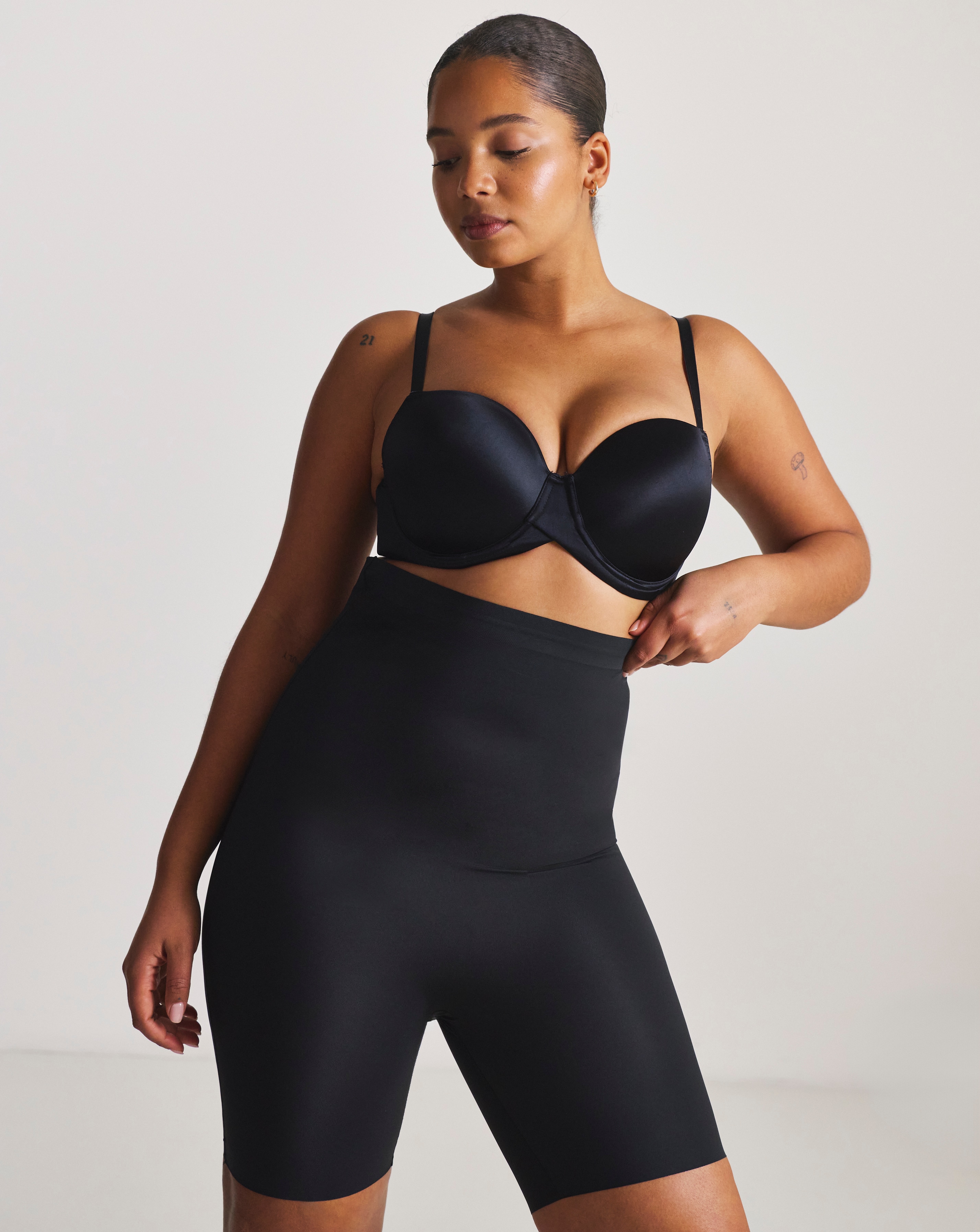 MAGIC Bodyfashion Magic Bodyfashion Maxi Hi Bermuda In Black | UK Size S Women's