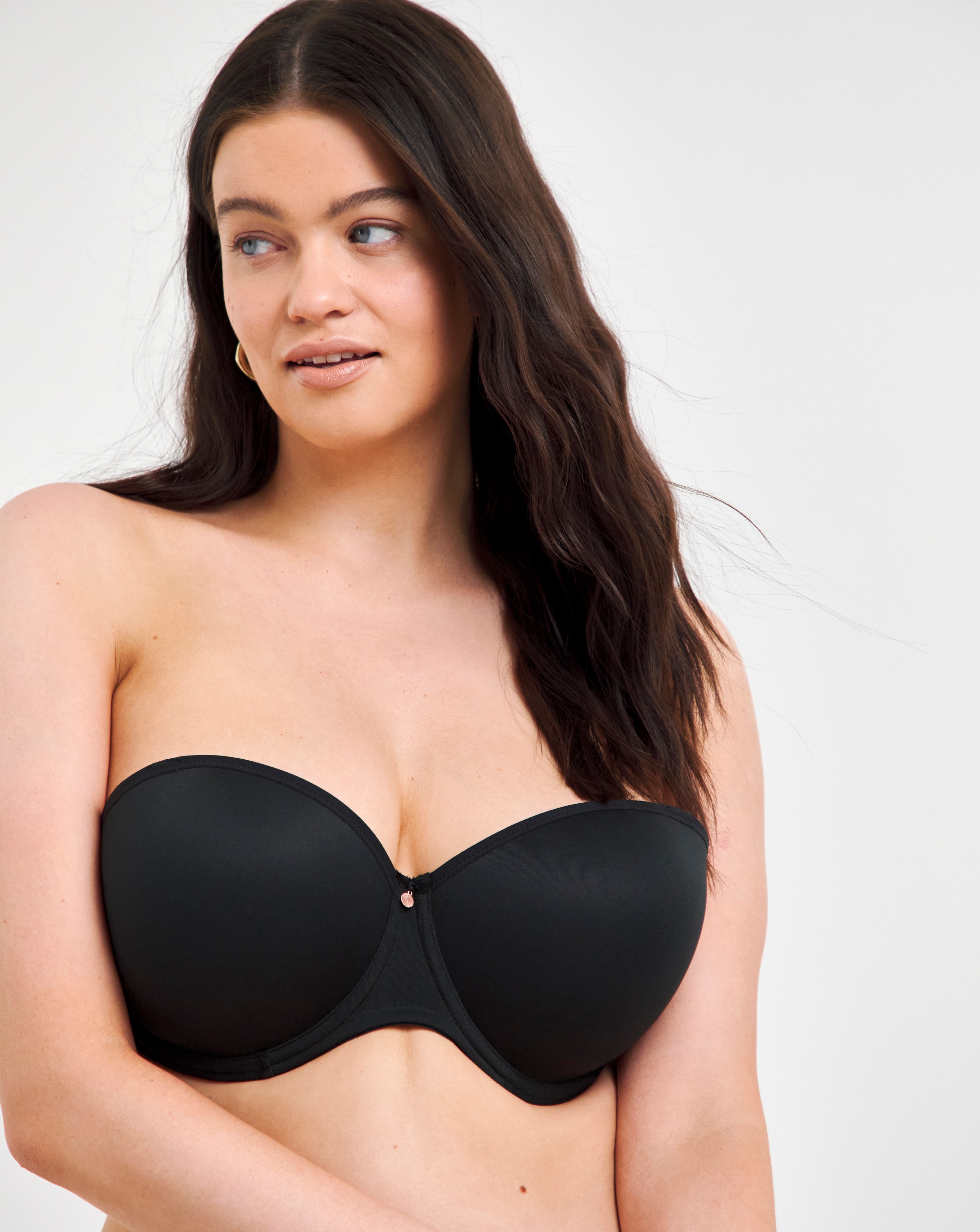 Elomi DD+ Smooth Strapless Bra In Black | UK Size 40E Women's