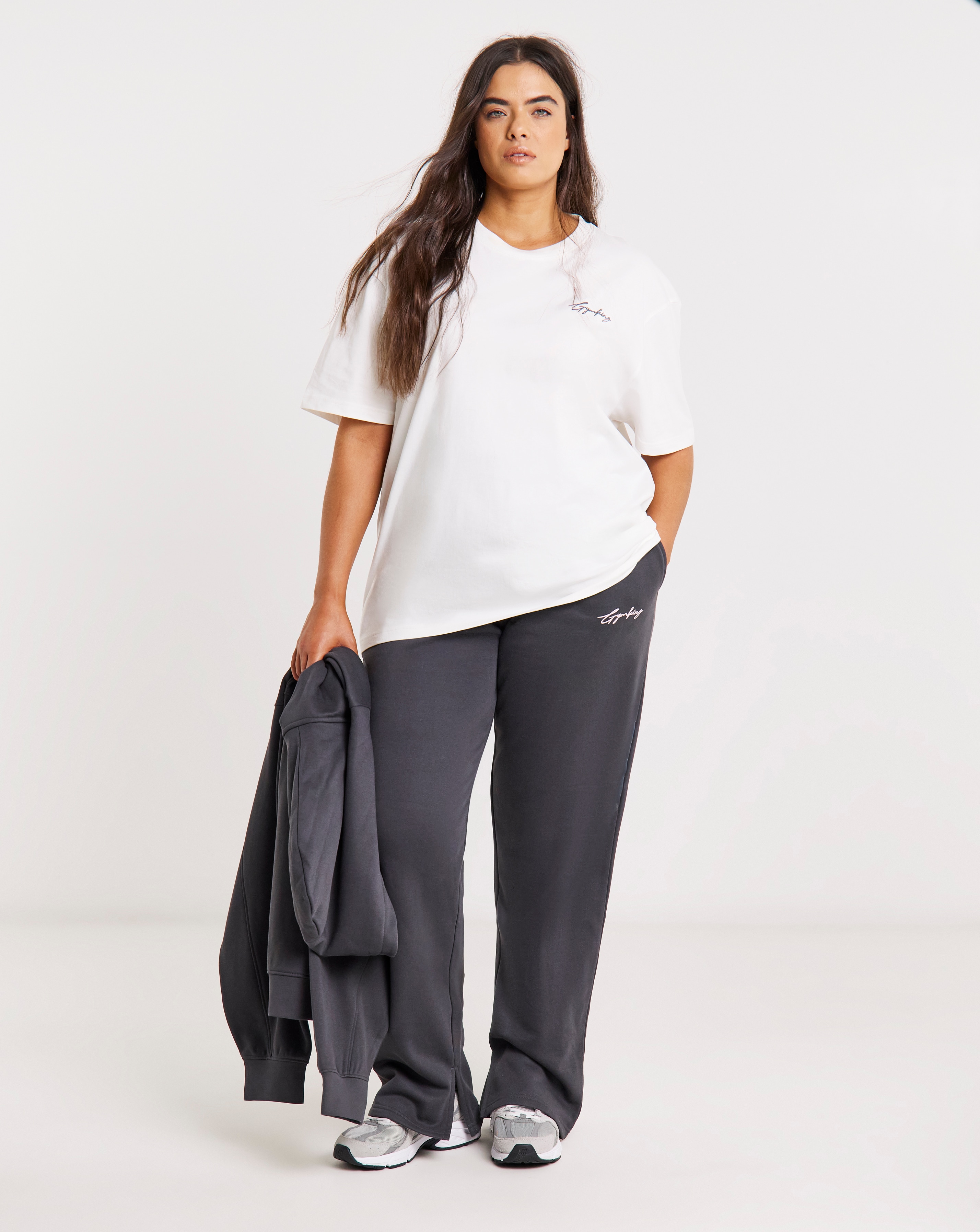 New In - Gym King Script Straight Leg Jogger