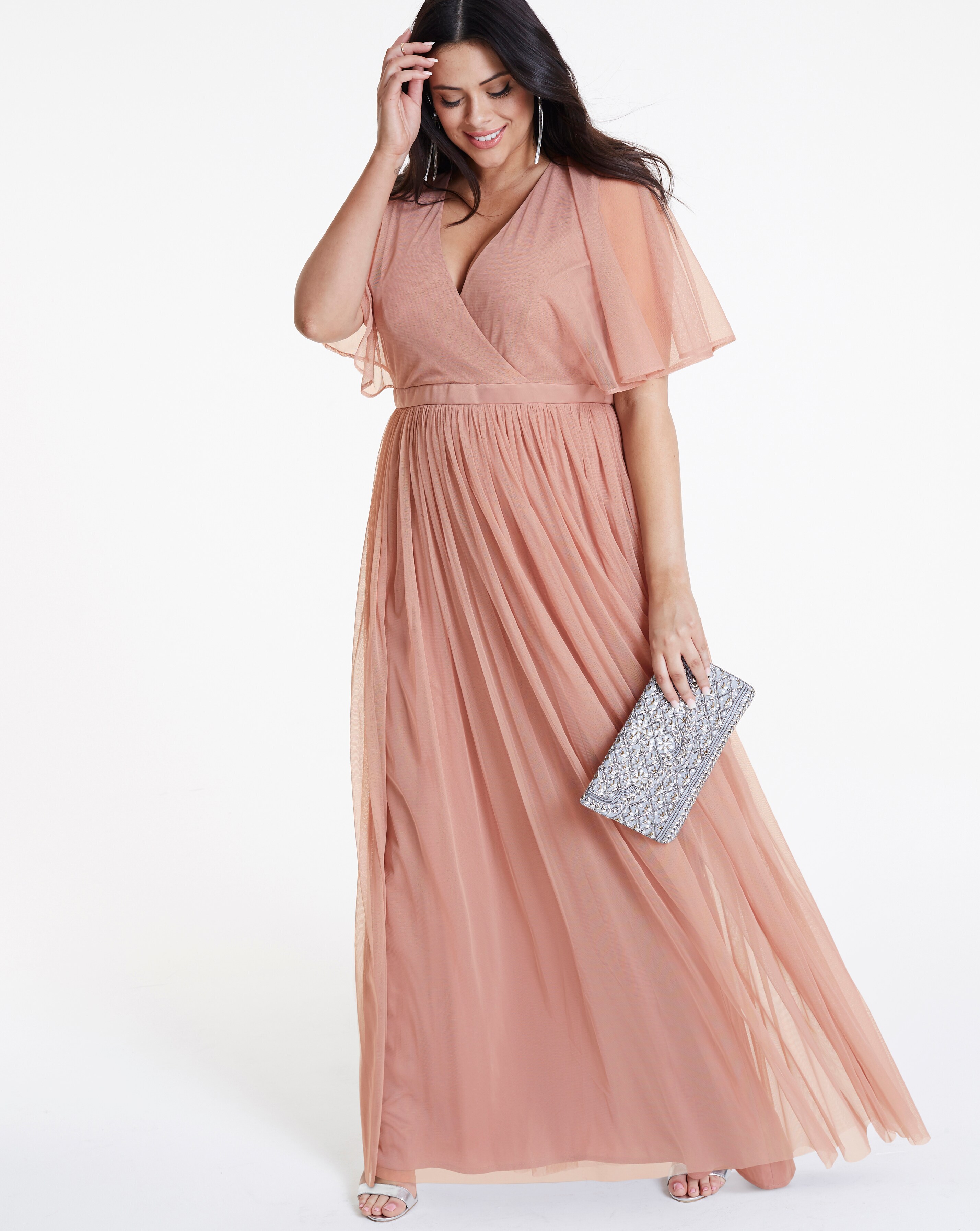 Anaya kimono sleeve wrap maxi best sale dress