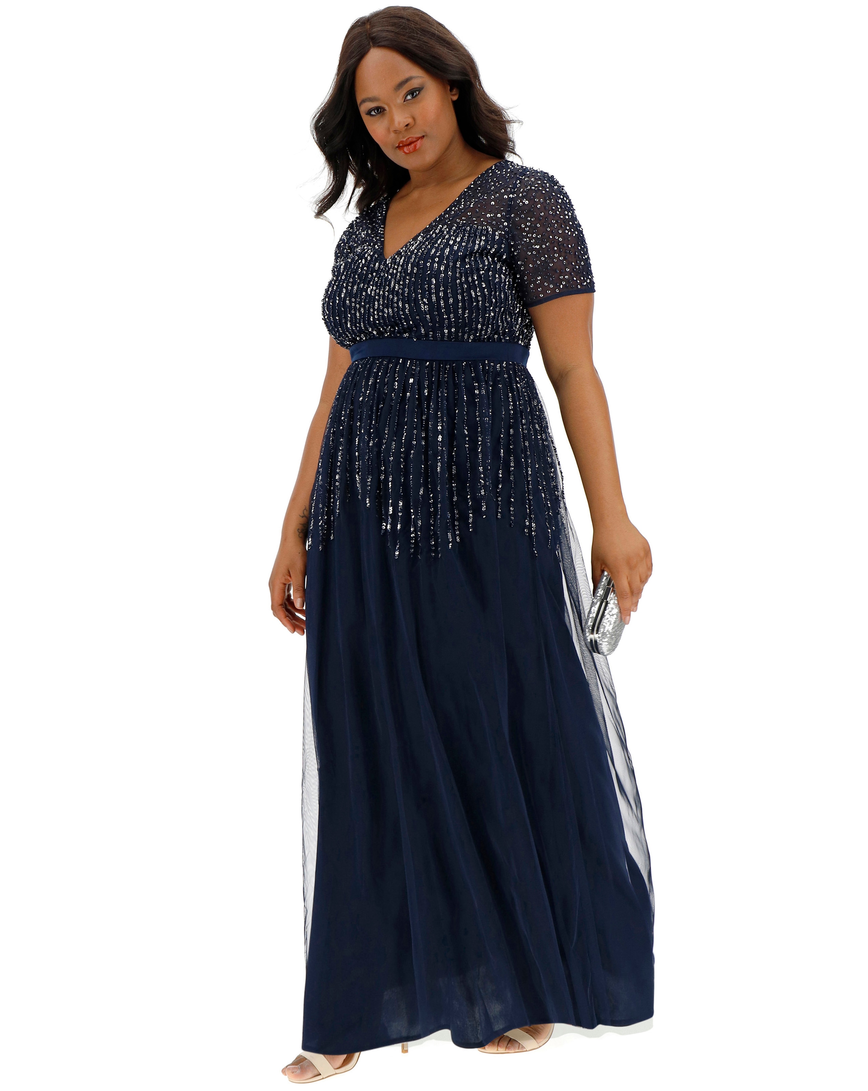 maya plus size sequin dress